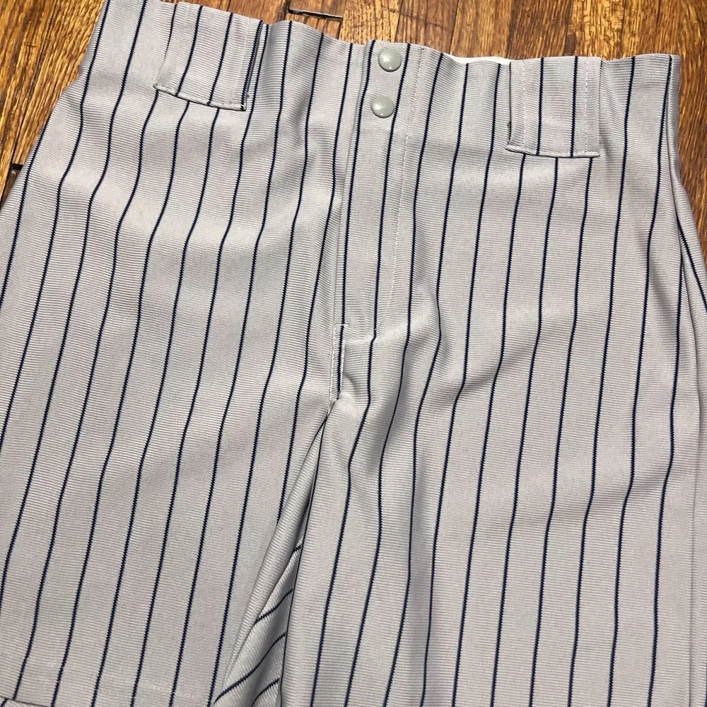 Teamwork Athletic Apparel Vintage Baseball Pants Gray Pinstripe Adult M 32-34
